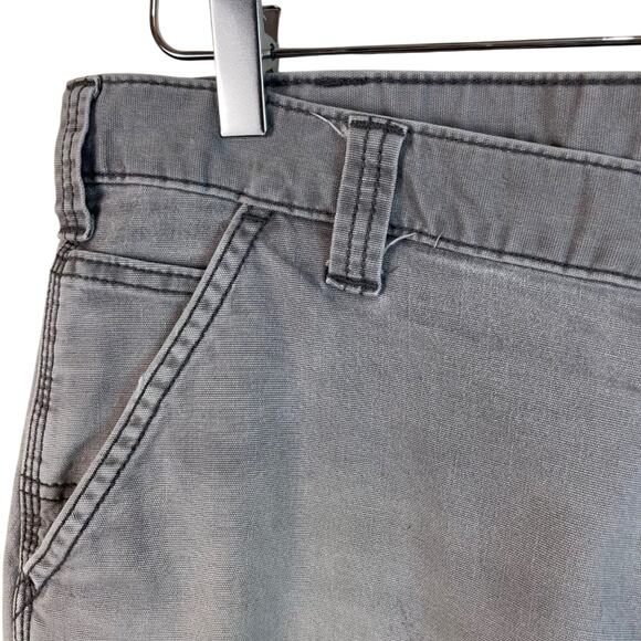 Carhartt Gray Relaxed Fit Distressed Stained Jeans Size 34 - Picture 5 of 11